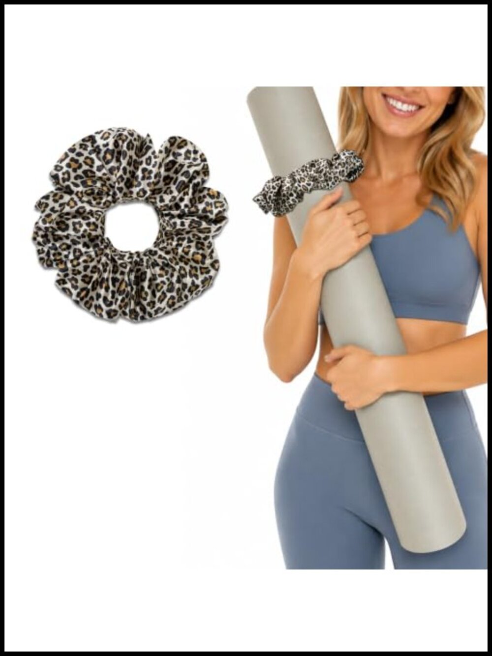 Satin Yoga Mat Scrunchie Stretch Carrier Holder for Pilates & Fitness